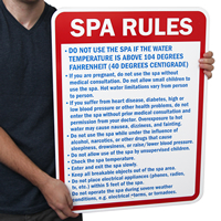 Spa Rules Sign