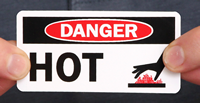 Hot Danger Label