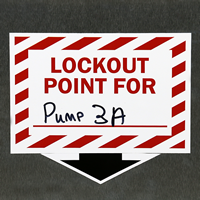 Lockout Point For [blank] Vinyl Label (with arrow)