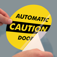 Caution Automatic Door Decals