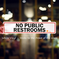 No Public Restrooms Label