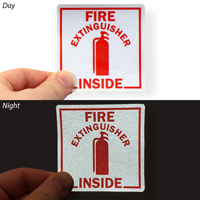 Fire Extinguisher Inside with Graphic Label