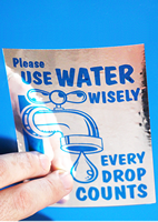 Please Use Water Wisely Label