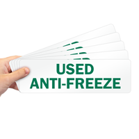 Used Anti-Freeze Label