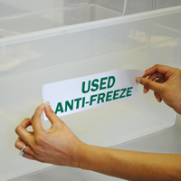 Used Anti-Freeze Label