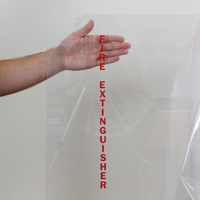 Fire Extinguisher Frosted Glass Decal