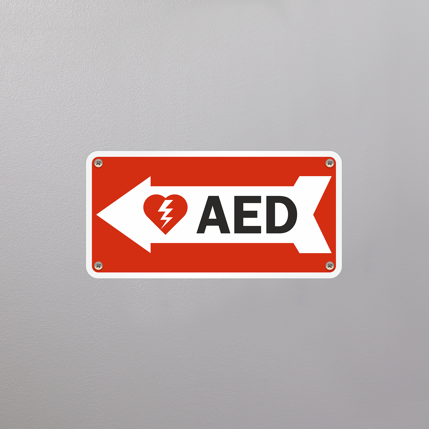 AED Left Arrow Symbol Label