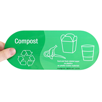 Compost, Food and Food-Related Paper Vinyl Recycling Sticker