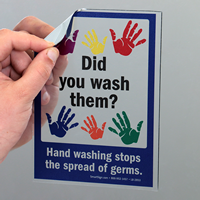 Did You Wash Them, Wash Hands Mirror Decal