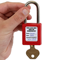 2-Sided Locked Out Remove By Padlock Label