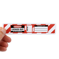 Danger Locked Out Property Padlock Label