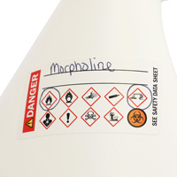 Danger, Biohazard and GHS Secondary Label