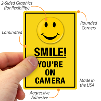 Smile You Are On Camera Security Label Set