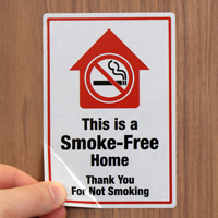 This Is A Smoke Free Home No Smoking Label Set