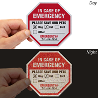 In Case Of Emergency Please Save Our Pets Label Set