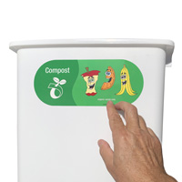 Compost Organic Waste Only Recycling Sticker