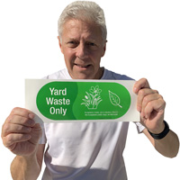 Yard Waste Only Recycling Sticker