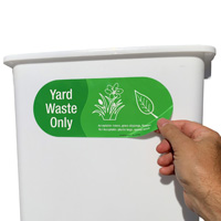 Yard Waste Only Recycling Sticker