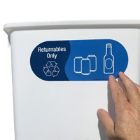 Returnables Only Recycling Sticker