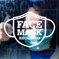 Face Mask Required Social Distancing Window Decal
