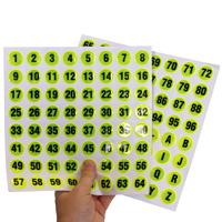 Reflective Numbers And Letters Circular Stickers Kit