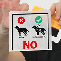 Service Animals Trained to Aid Disabled Allowed Decal