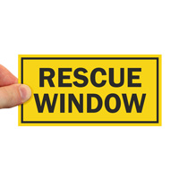 Rescue Window Laminated Label