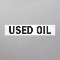 Used Oil Chemical Label