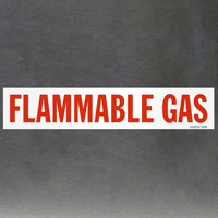 Flammable Gas Safety Label