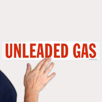 Unleaded Gas Safety Label