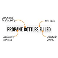 Propane Bottle Filled Chemical Label