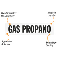 Spanish Gas Propano Safety Label