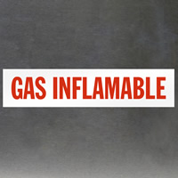 Spanish Inflamable Gas Safety Label