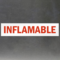 Inflamable Spanish Safety Label