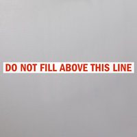 Do Not Fill Above This Line Safety Label