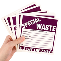 Special Waste Vinyl Drum Warning Labels (100)