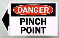 Danger Pinch Point Label