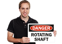 Danger Rotating Shaft Label