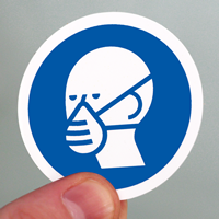 ISO M016 - Wear a Mask Symbol Label