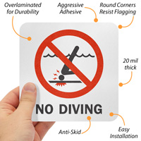 No Diving Pool Marker