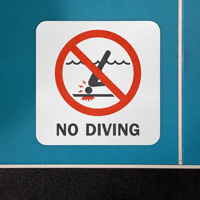 No Diving Pool Marker