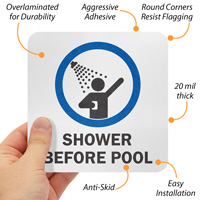 Shower Before Pool Marker