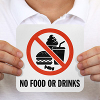 No Food Or Drinks Pool Marker