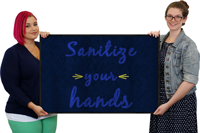 Sanitize Your Hands Message ColorStar Safety Mat