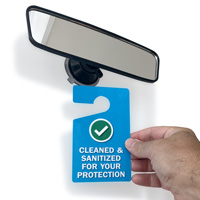 Cleaned And Sanitized For Your Protection Door Hanger