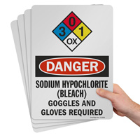 Sodium Hypochlorite (Bleach) Sign