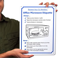 Respect Office Microwave Etiquette Sign