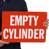 Empty Cylinder Sign
