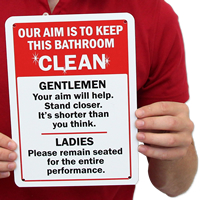 Keep Bathroom Clean Sign