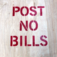 Post No Bills Floor Stencil